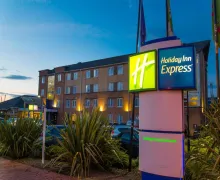 An external view of the Holiday Inn Express Cardiff Bay