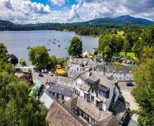 External view of  The Windermere Rooms at The Wateredge Inn, Ambleside on the edge of Lake Windermere near Ambleside