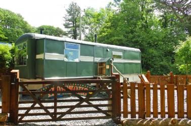 Image of the accommodation - Showmans Wagon at Coed Cae Dolgellau Gwynedd LL40 2TU