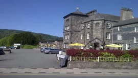 A front view of the The Eagles Hotel Llanrwst in the Conwy Valley