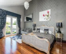 A bedroom view from the five-star Windermere Suites, stylishly decorated to a high standard  with a choice of several rooms.
