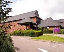 An external view of the Premier Inn Birmingham City Aston