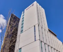An external view of the Premier Inn Birmingham City Centre Exchange Square