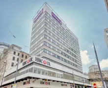 An external view of the Premier Inn Birmingham City Centre New St Station