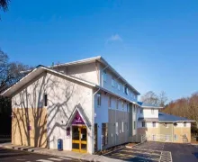 An external view of the Premier Inn Christchurch Highcliffe