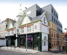 An external view of the Premier Inn London Clapham