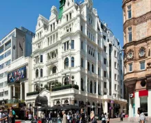 An external view of the Premier Inn London Leicester Square