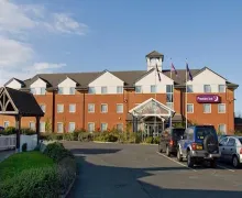 An external view of the Premier Inn Middlesbrough Central James Cook Hospital