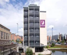 An external view of the Premier Inn Nottingham Arena London Road
