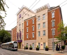 An external view of the Premier Inn Nottingham City Centre Goldsmith Street