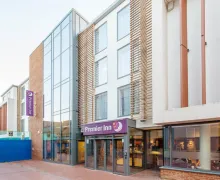 An external view of the Premier Inn St Albans City Centre