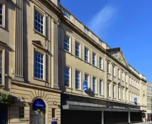 An external view of the Travelodge Bath City Centre Bath Spa