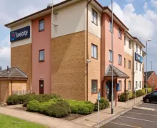 An external view of the Travelodge Caerphilly