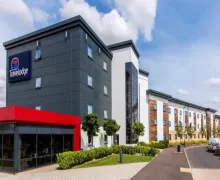 An external view of the Travelodge Cambridge Orchard Park