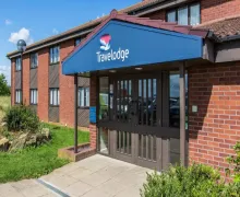 An external view of the Travelodge Huntingdon Fenstanton