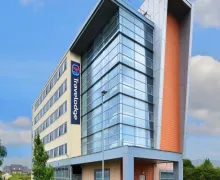 An external view of the Travelodge Liverpool John Lennon Airport