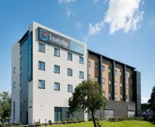 An external view of the Travelodge Liverpool Stonedale Park