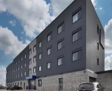 An external view of the Travelodge London Beckton