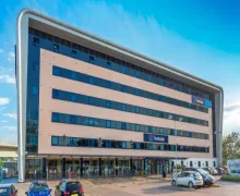 An external view of the Travelodge London City Airport