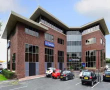 An external view of the Travelodge Manchester Sale