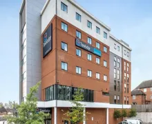 An external view of the Travelodge Newcastle Under Lyme Central