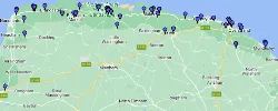 Norfolk Coast hotels National Landcape Locations Map UK