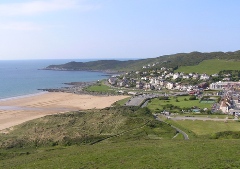 Woolacombe village and Beach